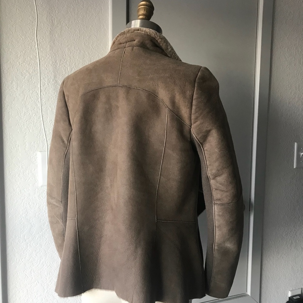Vince Cascade Draped Shearling Jacket - image 2